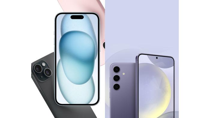 Fitur kamera iPhone 15 (kiri) dan Samsung Galaxy S24 (kanan)