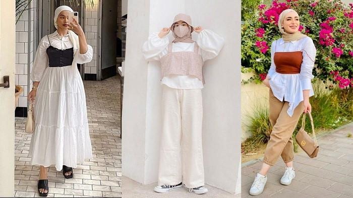 Ilustrasi outfit blouse dan celana kulot (kompas.com)