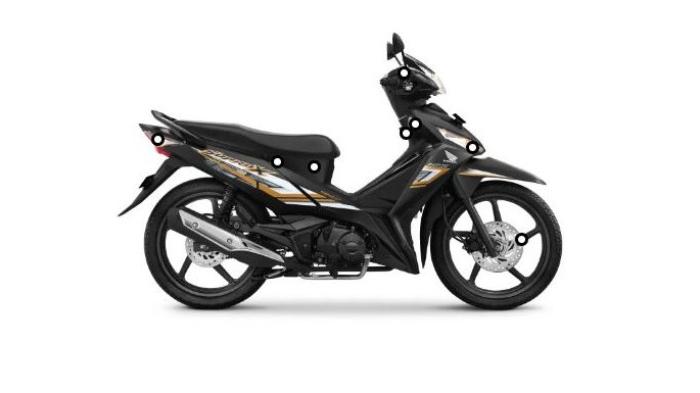 Motor Honda Supra X 125 varian warna Golden matte black| AHM