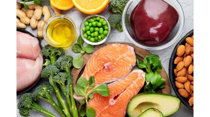 Ilustrasi makanan dan minuman sehat bergizi. (Shutterstock)