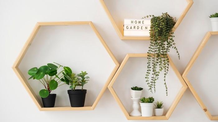 Ilustrasi rak dinding geometris | foto freepik