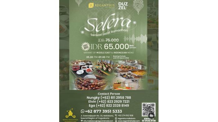 Promo Buka Puasa Bersama di Regantris Malioboro. (Regantris Malioboro)