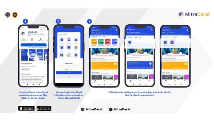 Tampilan Aplikasi MitraDarat | Kemenhub