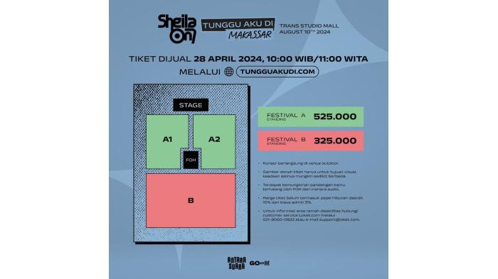 Daftar Harga Tiket Konser Sheila on 7 di lima Kota. (instagram.com/antara.suara)