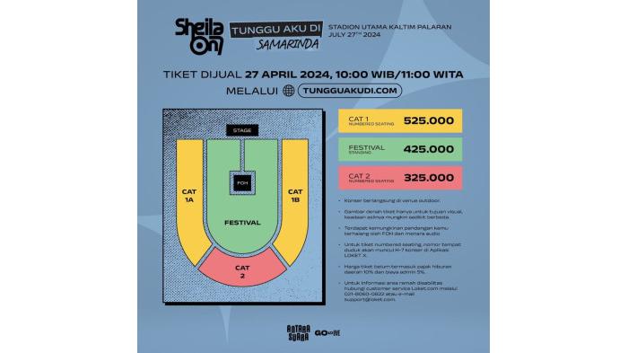 Daftar Harga Tiket Konser Sheila on 7 di lima Kota. (instagram.com/antara.suara)