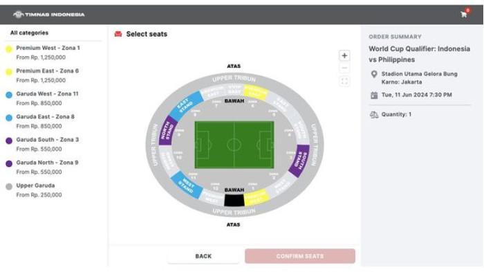 Ilustrasi pembelian tiket kualifikasi piala dunia 2026. (Screenshoot)