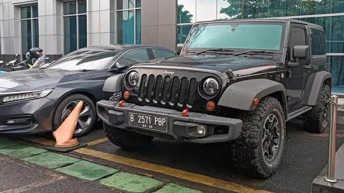Rubicon Wrangler Milik Mario Dandy yang Dilelang Ulang karena Tidak Kunjung Laku. (Antara)