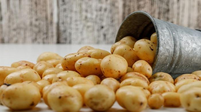 Ilustrasi kentang untuk menghilangkan bau amis daging kurban yang melekat di alat masak. (freepik)