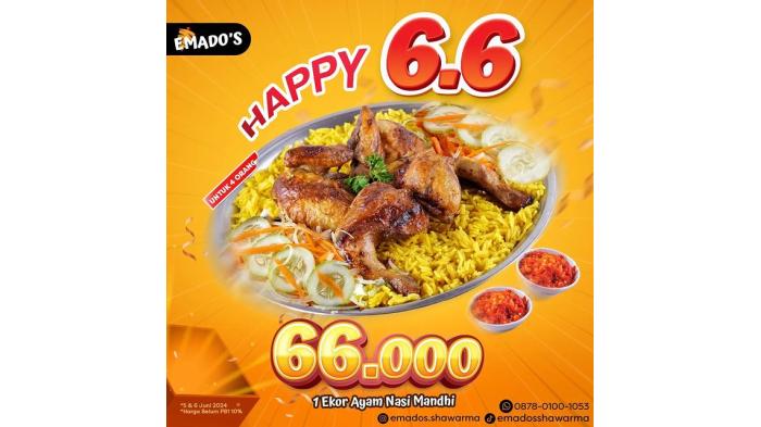 Promo Kuliner Spesial Tanggal Kembar 6.6. Tahun 2024. (dok. TribunJualbeli)