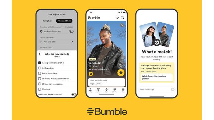 Tampilan aplikasi Bumble | HardwareZone