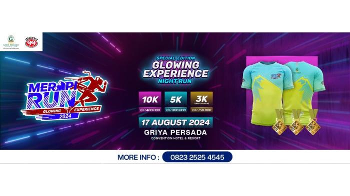 Acara Special Edition Glowing Experience Merapi Night Run 2024, Start-Finish di Griya Persada Convention Hotel & Resort Kaliurang. (Dok. Merapi Run 2024)