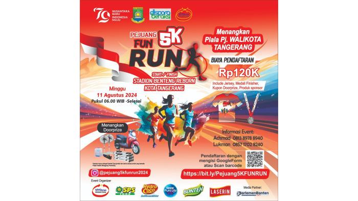 Kegiatan Pejuang 5K Fun Run, Rayakan HUT RI ke-79 Bersama Pemerintah Kota Tangerang. (dok. @pejuang5kfunrun2024)
