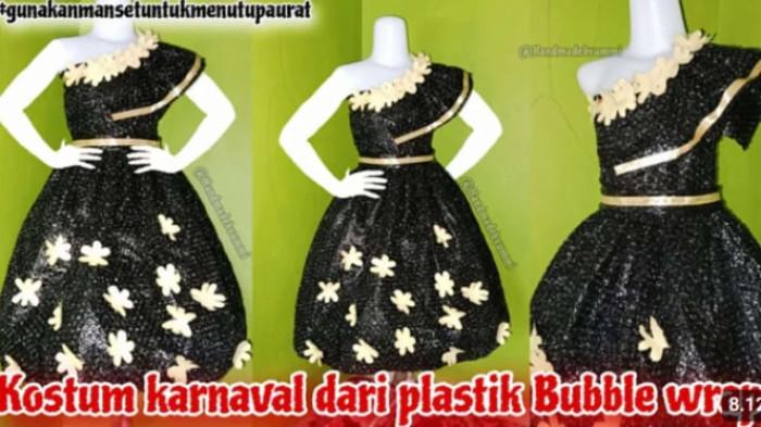 Ilustrasi Ide Kostum dari Bubblewrap. (Photo : Youtube @handmadebyummi)