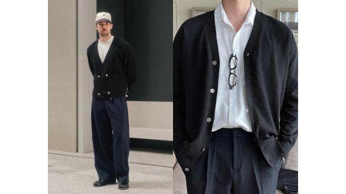 Ilustrasi outfit dengan cardigan | Pinterest