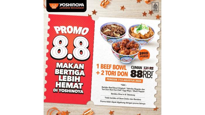 Promo 8.8 Yoshinoya. (Yoshinoya)