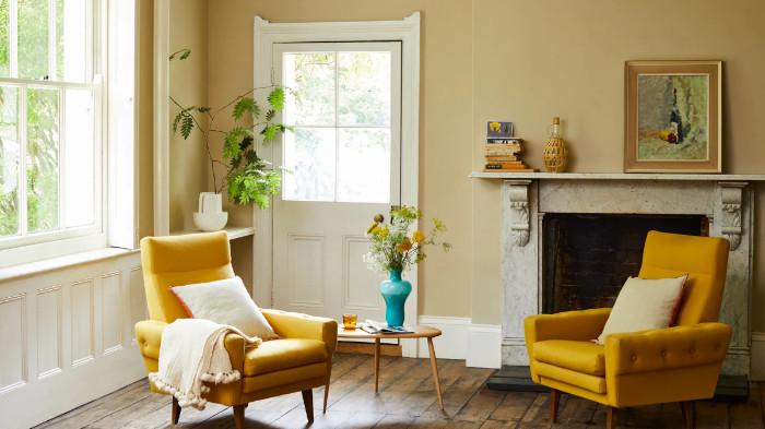 Ilustrasi Warna Hangat Pada Tembok. (The British Blanket Company)