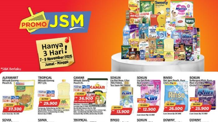 Cek Katalog Terbaru JSM Alfamart 7-9 November 2025 Banjir Diskon Minyak Goreng, Detergen hingga Diapers