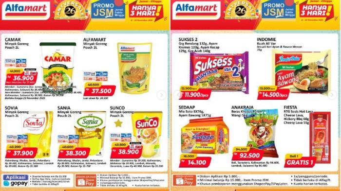 Cek Promo JSM Alfamart 21-23 November 2025 dari Minyak, Susu Anak hingga Snack
