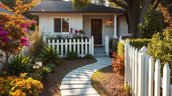 Gunakan Pagar dan Lanskap sebagai Pembatas Visual