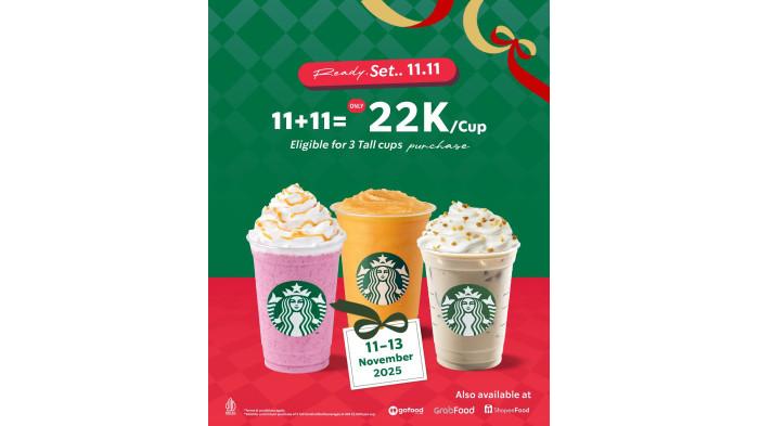 Promo Buy 1 Get 3 | Instagram @starbucksindonesia