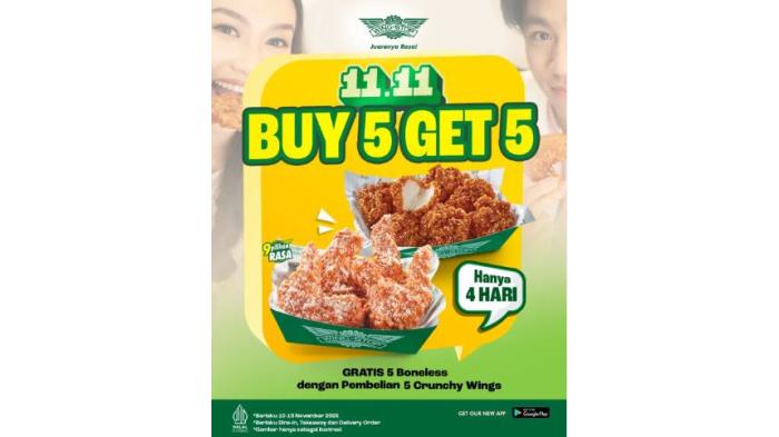 Promo Buy 5 Get 5 | Instagram @wingstopid