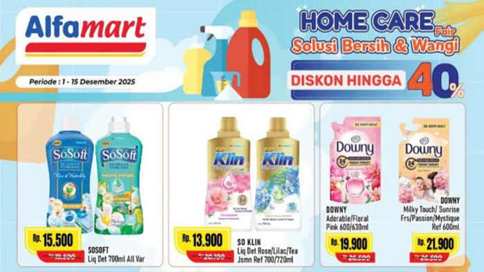 Cek Katalog Promo Alfamart Home Care Fair 1-15 Desember 2025: SoSoft, Rinso, WPC Diskon hingga 40 Persen