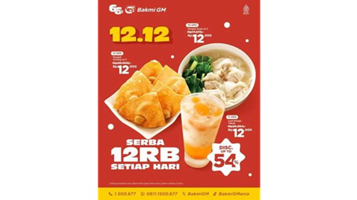 Promo Bakmi GM 12.12 Periode 10-12 Desember 2025 | instagram @bakmigmania