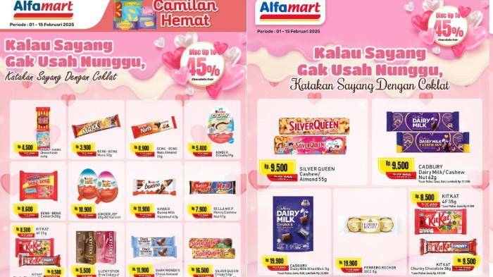 Deretan Promo Coklat dan Permen Alfamart Spesial Merayakan Hari Valentine di Alfamart 14-16 Februari 2025.