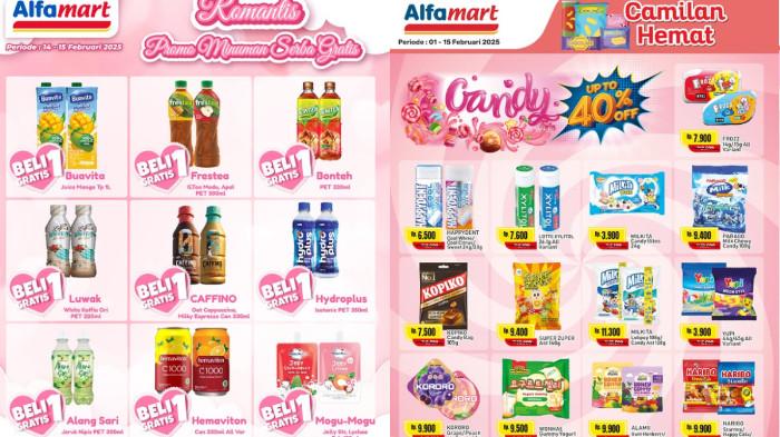 Deretan Promo Minuman dan Permen Alfamart Spesial Merayakan Hari Valentine di Alfamart 14-16 Februari 2025.