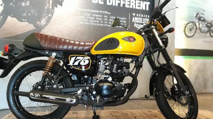 Ilustrasi Kawasaki W175 Berwarna Kuning. (GridOto.com)