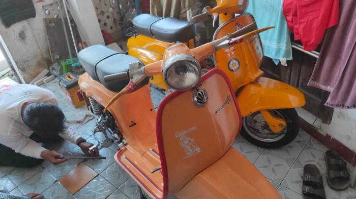 Ilustrasi Kondisi Vespa yang sedang Direstorasi. (bengkelvespa.com)