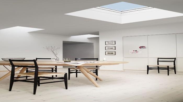 Plafon Transparan dengan Skylight