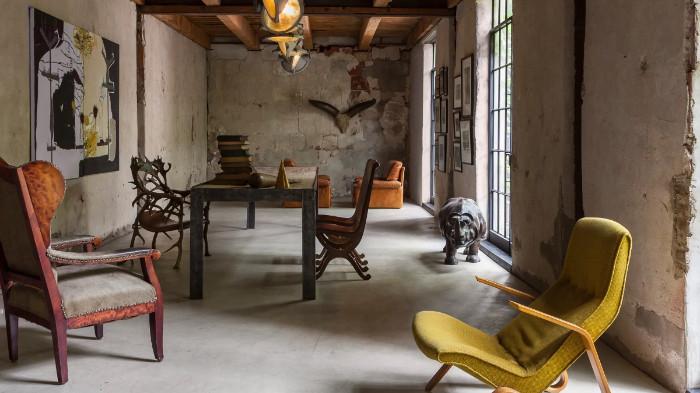 Ilustrasi Ruangan Pada Rumah Industrial. (Architectural Digest)