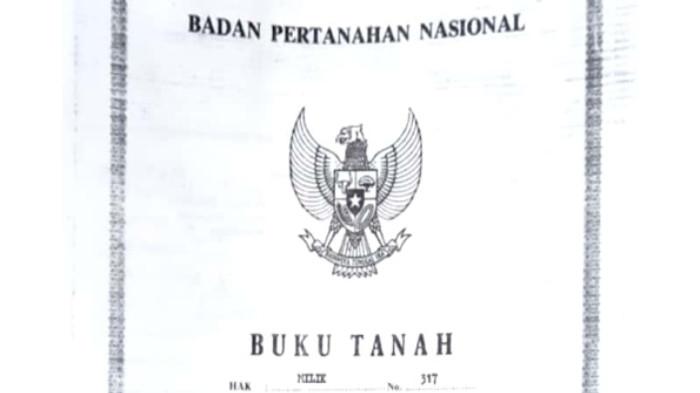 Buku Tanah. (Foto : Arsip Jogja)