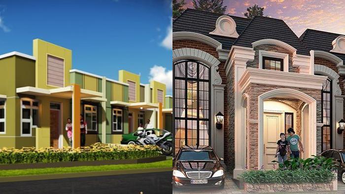 Perbandingan antara Perumahan Regency (Kiri) dan Perumahan Residence (Kanan). (Foto : Tribunnews)