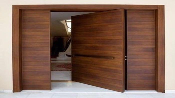 Pintu Pivot dengan Desain Simetris dan Modern