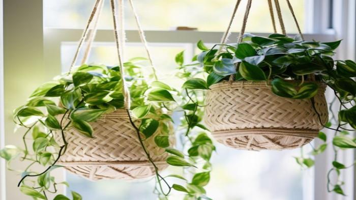 Taman Gantung di Dekat Jendela