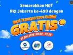 Cuma Hari Ini Bayar Rp 1 saat Naik Transjakarta, MRT, dan LRT Spesial HUT ke-498 DKI Jakarta