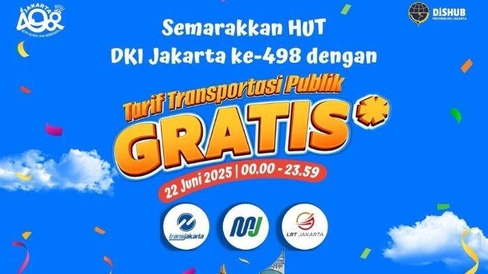 Cuma Hari Ini Bayar Rp 1 saat Naik Transjakarta, MRT, dan LRT Spesial HUT ke-498 DKI Jakarta