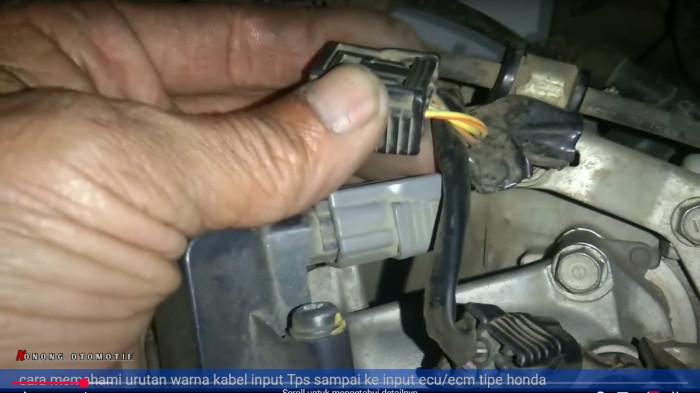 Ilustrasi pengecekan kabel pada sensor TPS. (youtube/NONONG otomotive)