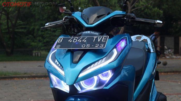 Ilustrasi lampu depan motor yang sudah dimodifikasi. (gridoto.com)