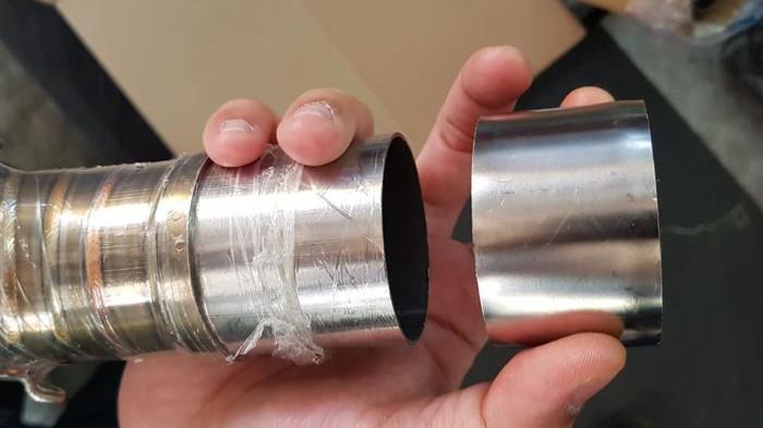 Ilustrasi sambungan knalpot motor yang longgar. (gridoto.com)