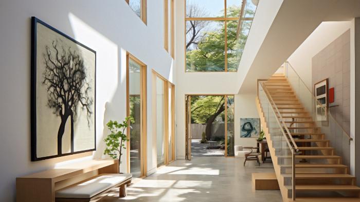 Ilustrasi desain rumah split level atau mezzanine. (freepik.com)