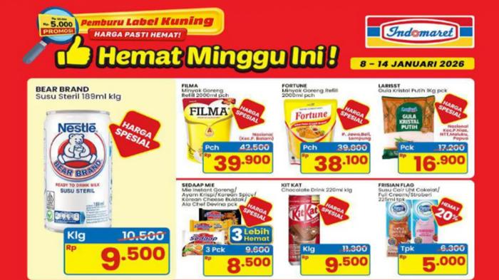 Cek Katalog Promo Indomaret 8-14 Januari 2026: Diskon Susu, Minyak Goreng, sampai Sabun Mandi