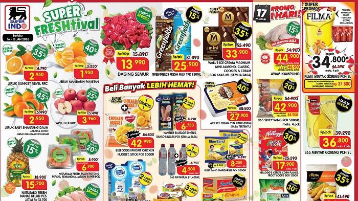 Cek Katalog Promo JSM Superindo 16-18 Januari 2026 Diskon 40 Persen hingga Buy 1 Get 1