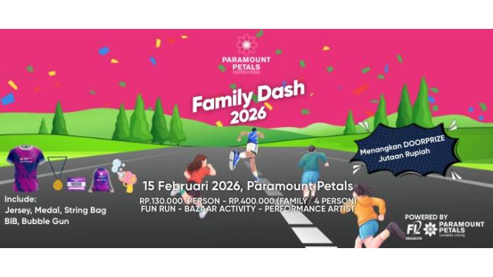 Family Dash 2026 Bikin Tangerang Pecah, Fun Run Rasa Festival Ini Jadi Event Keluarga Paling Ditunggu