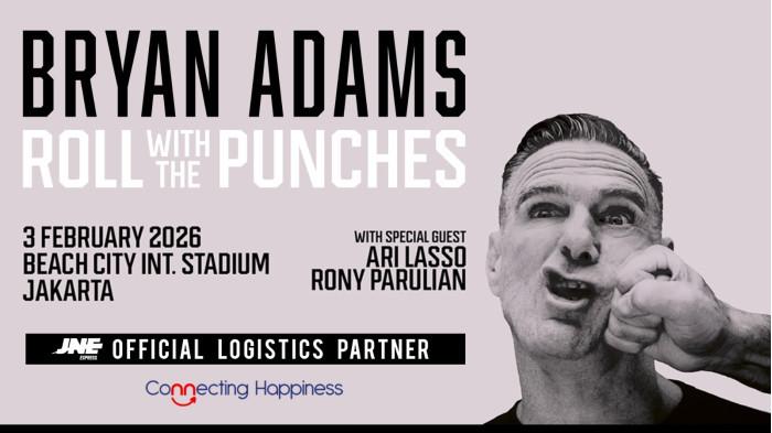 JNE Resmi Jadi Official Logistics Partner Konser Bryan Adams di Jakarta