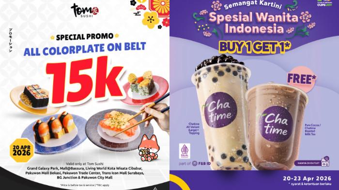 Daftar Promo Hari Kartini untuk Makanan dan Minuman Mulai Rp 15 Ribuan