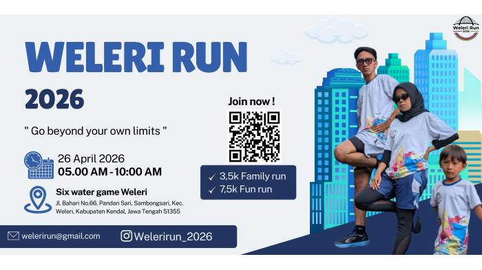 Weleri Run 2026, Sensasi Lari Seru Bonus Renang dalam Satu Event