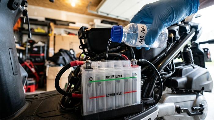 4 Kebiasaan Salah Saat Mengisi Air Aki Motor yang Perlu Dihindari
